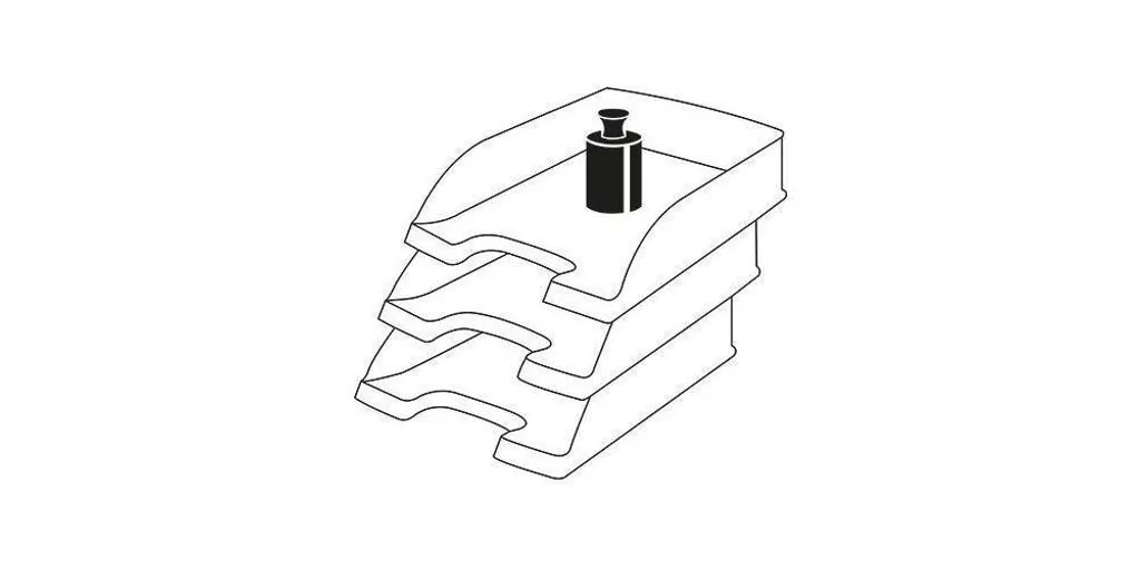 Corbeille à courrier Leitz Sorty 52310085 format A4 pour bureau - Gris