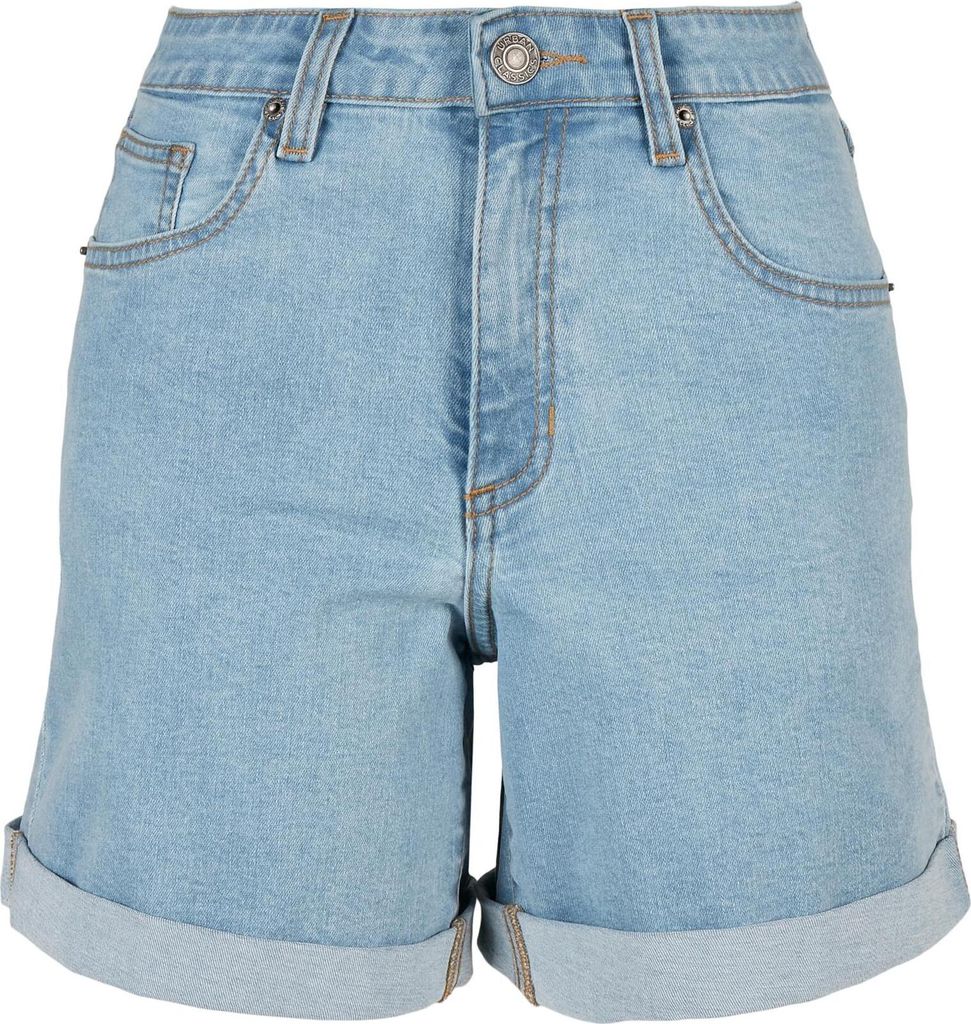 Organic Stretch Denim 5 Pocket Shorts Clearblue bleached 27