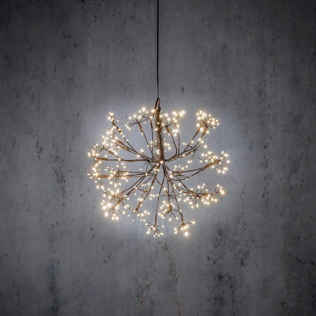 Boule lumineuse LED blanc chaud Luca Lighting Ø30 cm métal noir