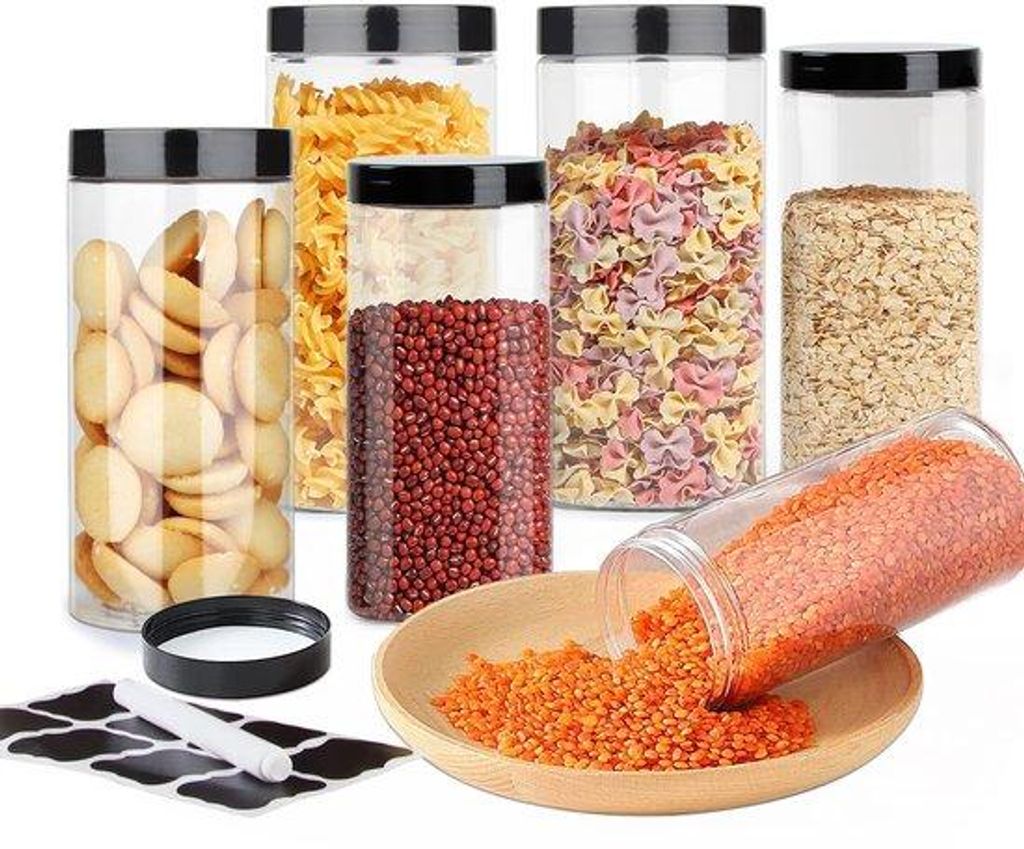Küchen-Schubladen, 6 Stück Schubladen mit Abdeckungen, Lebensmittel-Schubladen, Cornflakes-Schubladen, Frühstücksgranen-Schubladen, Mehl-Schubl...