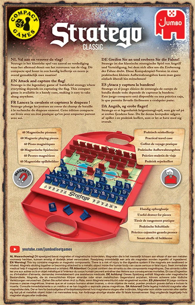 Jeu Stratego Compact Jumbo 19819 - Le Classique de Stratégie Nomade - 3