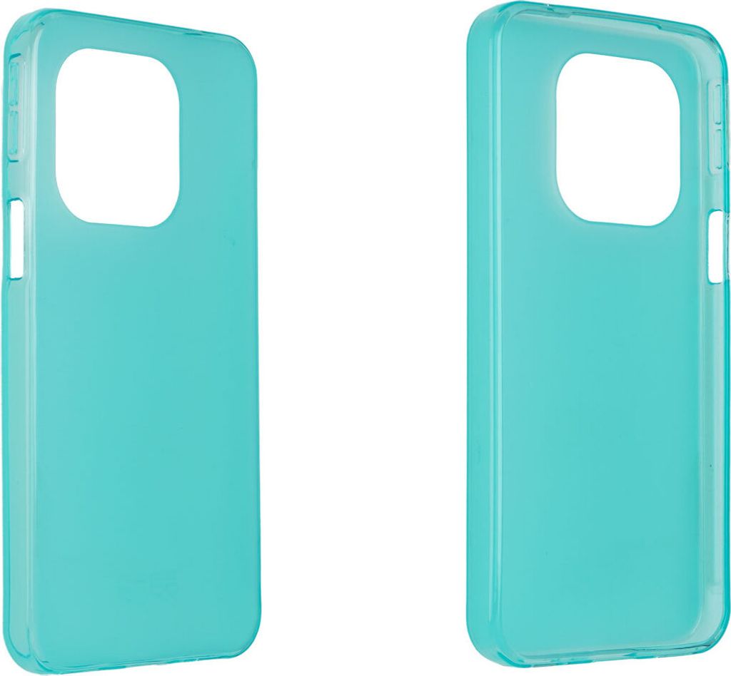 Two identical turquoise phone cases are shown side-by-side against a white background.