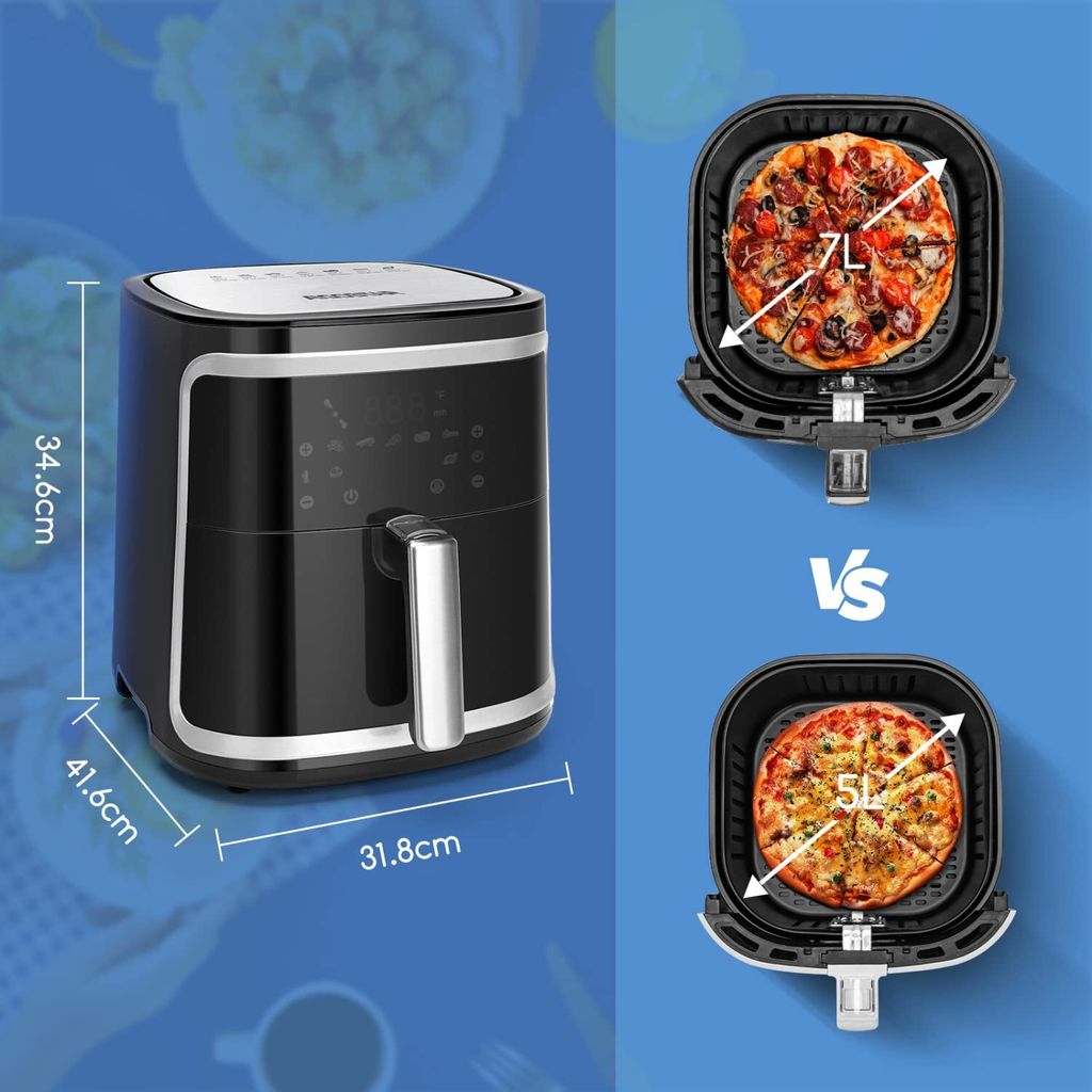 Aigostar Cube - Heißluftfritteuse 7L XXL, Airfryer 1900W, 7 Produktbild 7