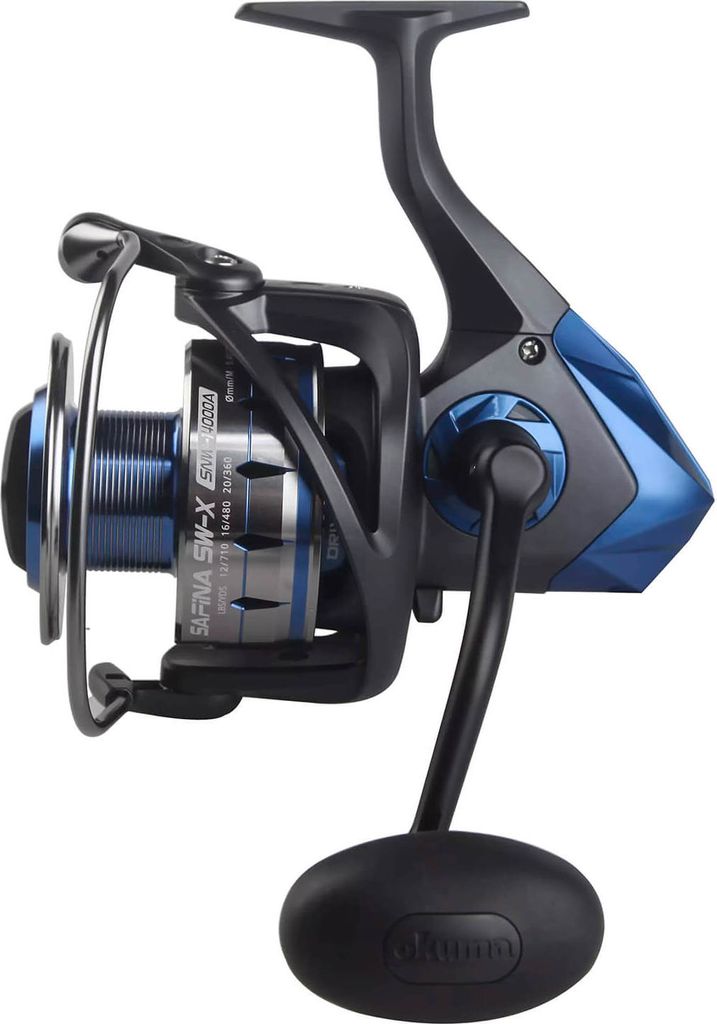 Okuma Safina SW-X Spinnrolle Salzwasser Schwarz Blau 4000A