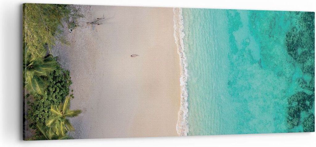 Bild auf Leinwand - Leinwandbild - Einteilig - Strand Tropen Rand - 100x40cm - Wand Bild - Wanddeko - Wandbilder - Leinwanddruck - Bilder - Wanddek...