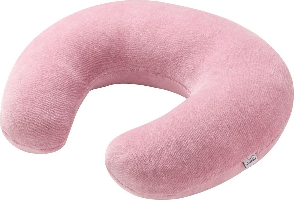 Reise-Nackenkissen Altrosa 28x27x8,5 cm Velours Produktbild 