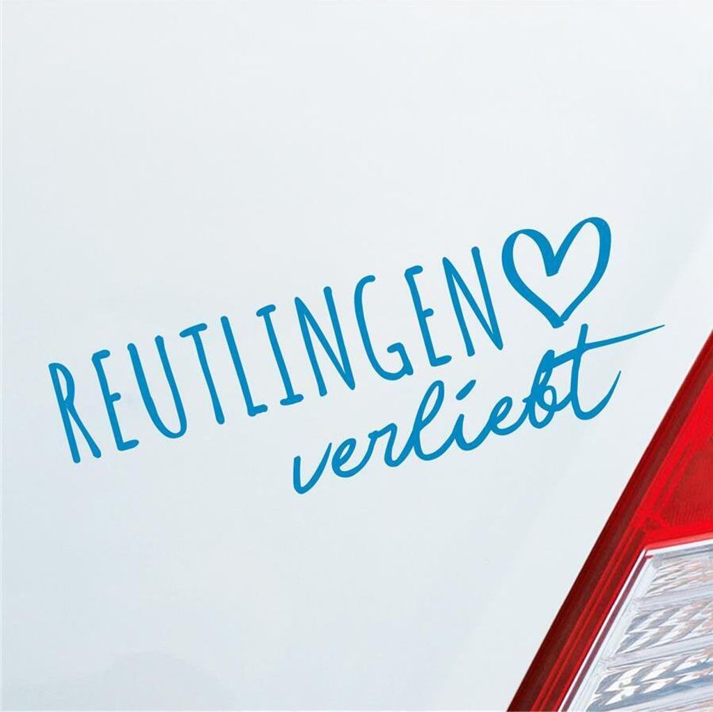Auto Aufkleber Reutlingen verliebt Herz Stadt Heimat Liebe Produktbild 