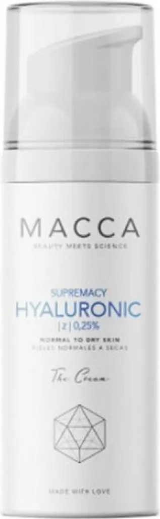 Crème à l'Acide Hyaluronique Macca Supremacy : Soin Quotidien 50ml