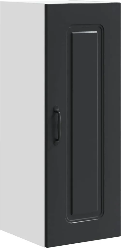 Cucina Ordinata con Mobile Kalmar Nero | 30x31x80 cm Legno
