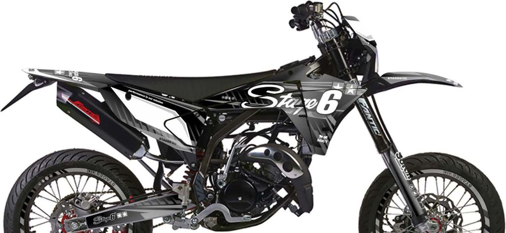 Stage6 Black Deco Grafikset für Fantic Xm 50 nach 2023