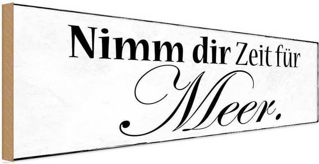 vianmo Holzschild 10x27 cm Nimm dir Zeit für Meer Produktbild 