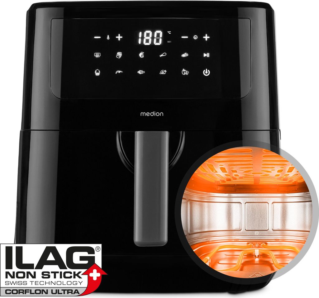 MEDION LIFE P10 XL, Friggitrice ad aria calda, 6,8 l, 50 Immagine del prodotto 