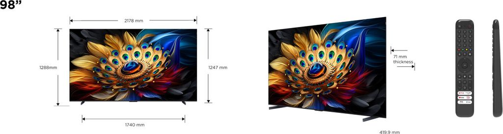 TCL C65 Series 98C655 Fernseher 2,49 m (98") 4K Ultra HD Produktbild 4