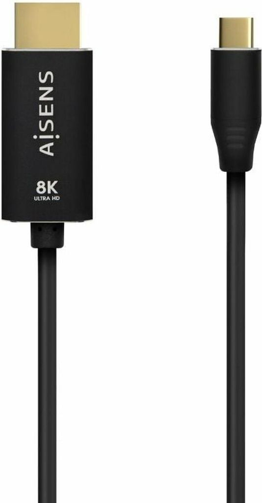 AISENS Kabel Aluminium Konverter USB-C auf HDMI 2.1 8k@60Hz, USB-C/M-HDMI/M, Schwarz, 2.0m