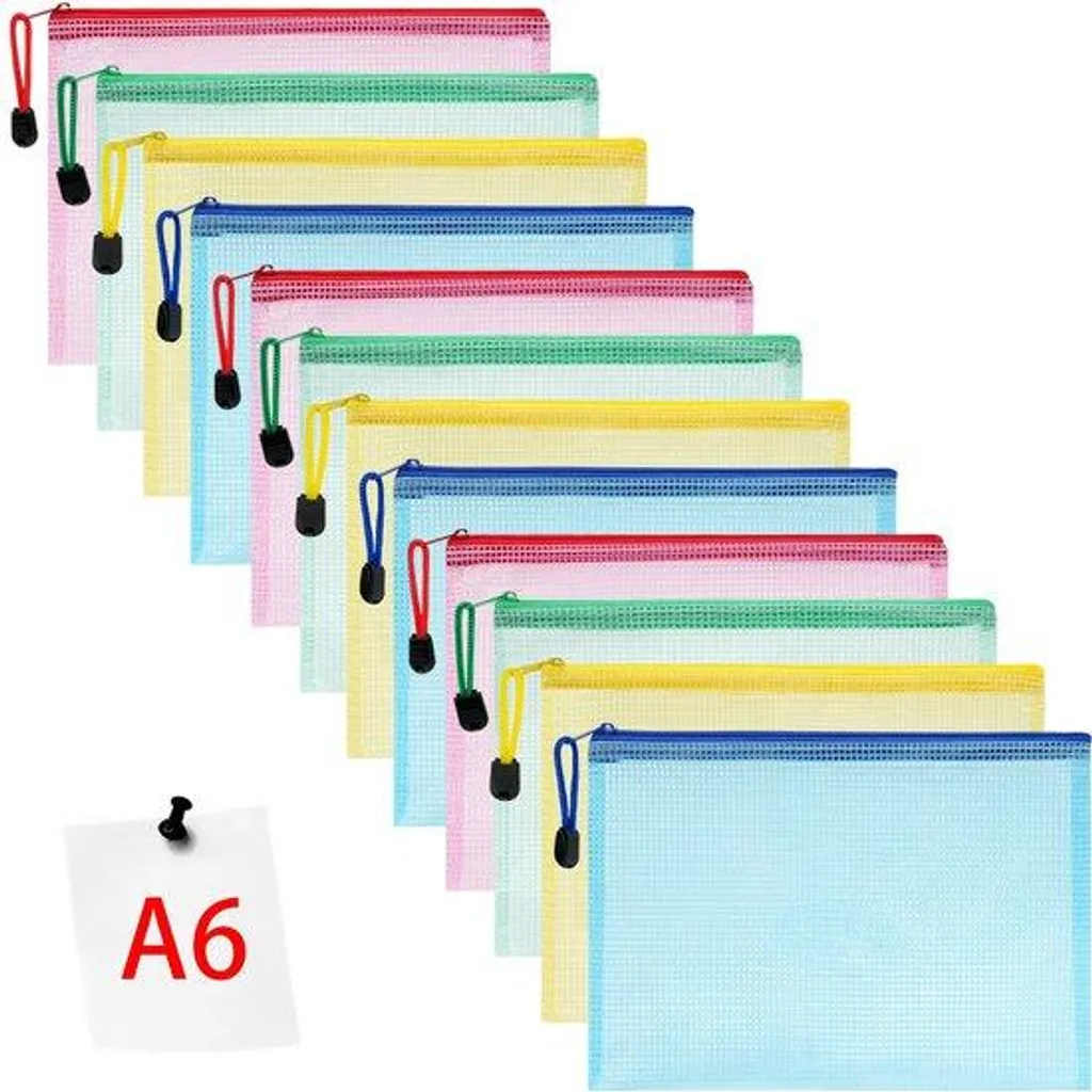 Trieur de documents à 12 compartiments imperméable et coloré format A4