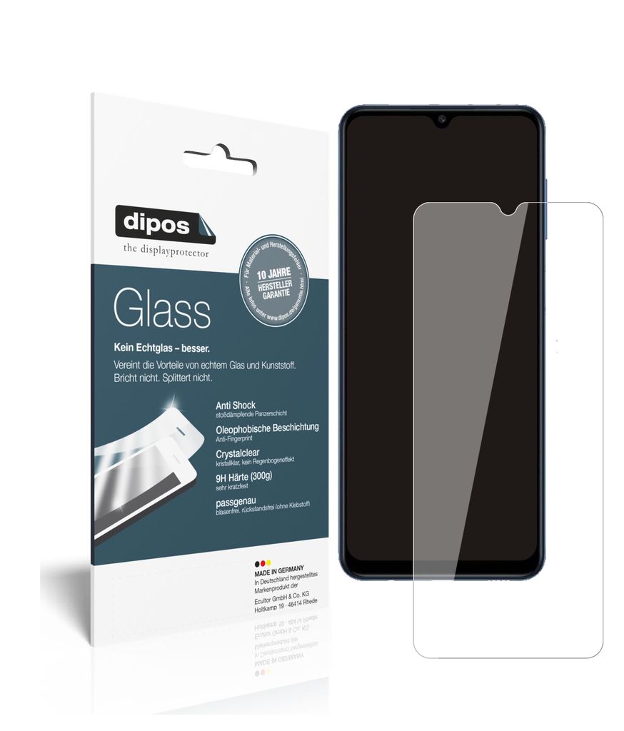 1x Schutzfolie für Samsung Galaxy M12 - Anti-Shock 9H Folie dipos Glass Kunststoffglas