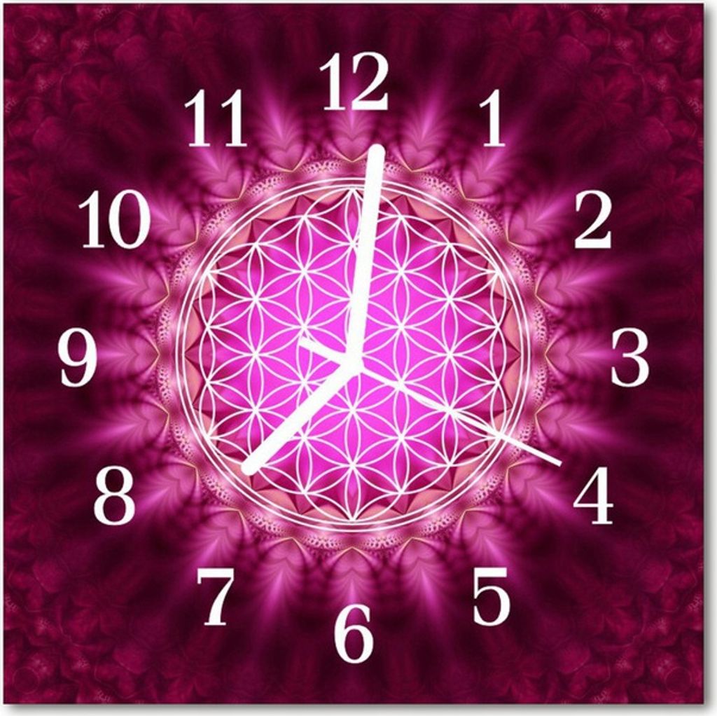 Stille Wanduhr Abstrakte Kunst 30x30