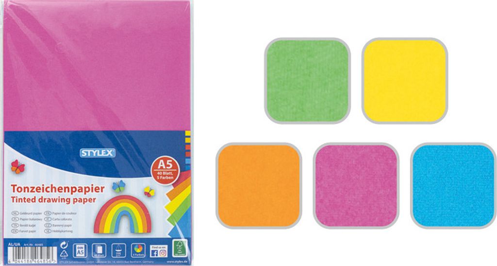 Stylex Tonzeichenpapier - DIN A5 - 40 Blatt