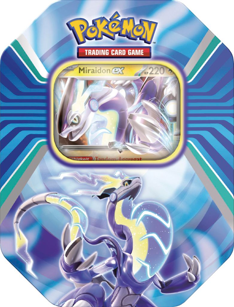 Pokémon Paldea: Legendy – Miraidon Ex – Pudełko blaszane – Zdjęcie produktu 