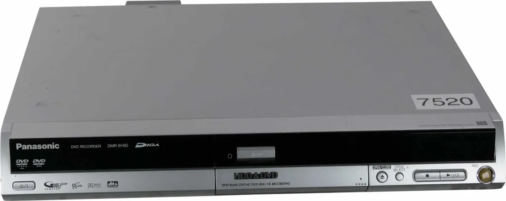 Numérisez vos Vidéos avec Panasonic DMR-EH50EG-S Disque Dur et DVD-RAM