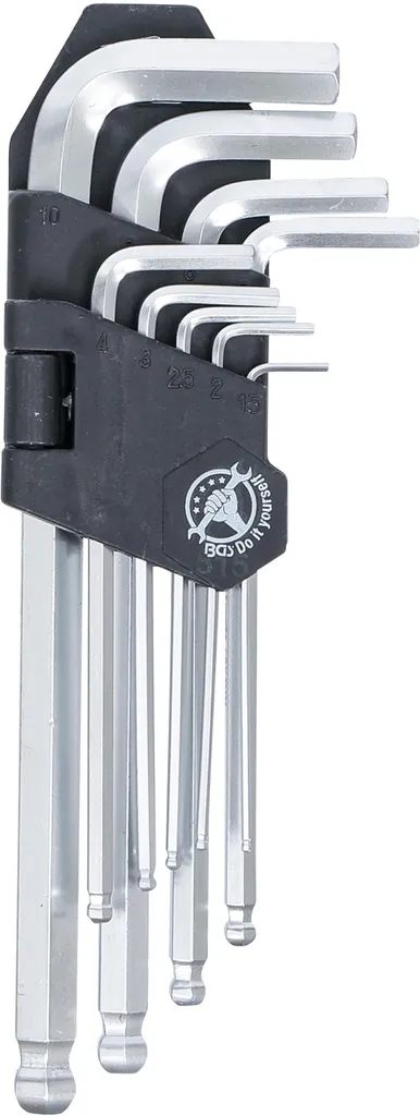 Set de clés Allen coudées hexagonales KRAFTMANN 815 de 1,5 à 10 mm