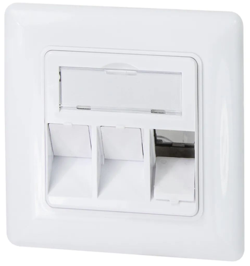 Placca Tripla Keystone LogiLink NK4055 per Cablaggio Rete Professionale