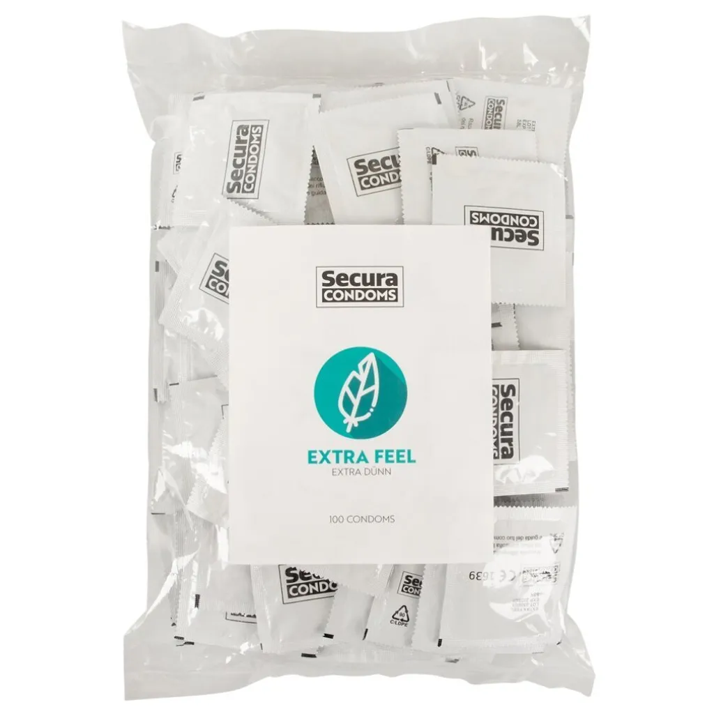 Secura Extra Feel 100 Pièces Préservatifs Sensibles Très Fins et Souples