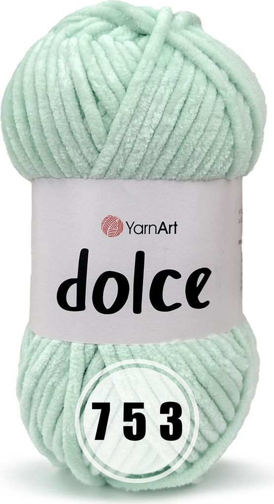 YarnArt Dolce Chenille Garn, 100% Polyester, hellgrün Produktbild 