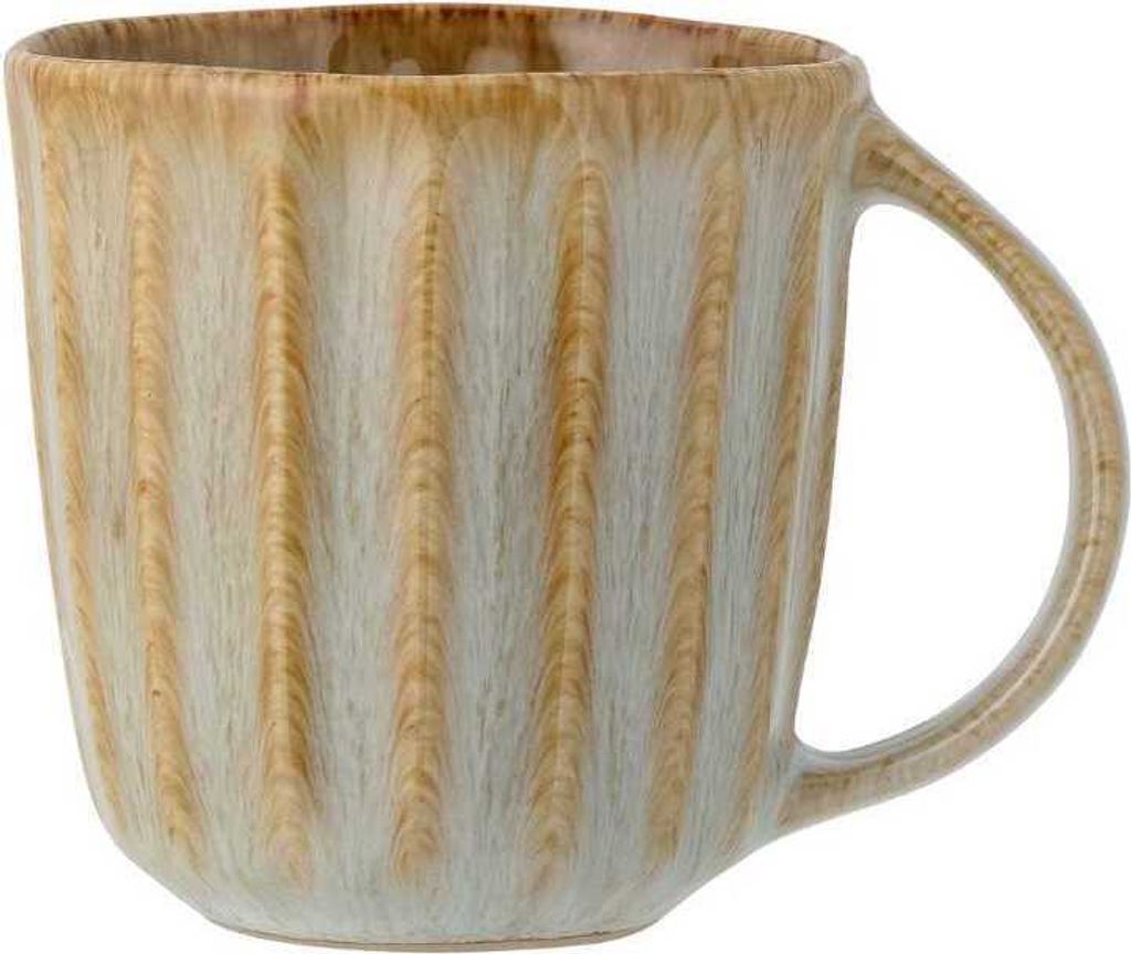 Bloomingville Becher FLEUR Natur 350 ml Kaffeebecher Keramik Tasse