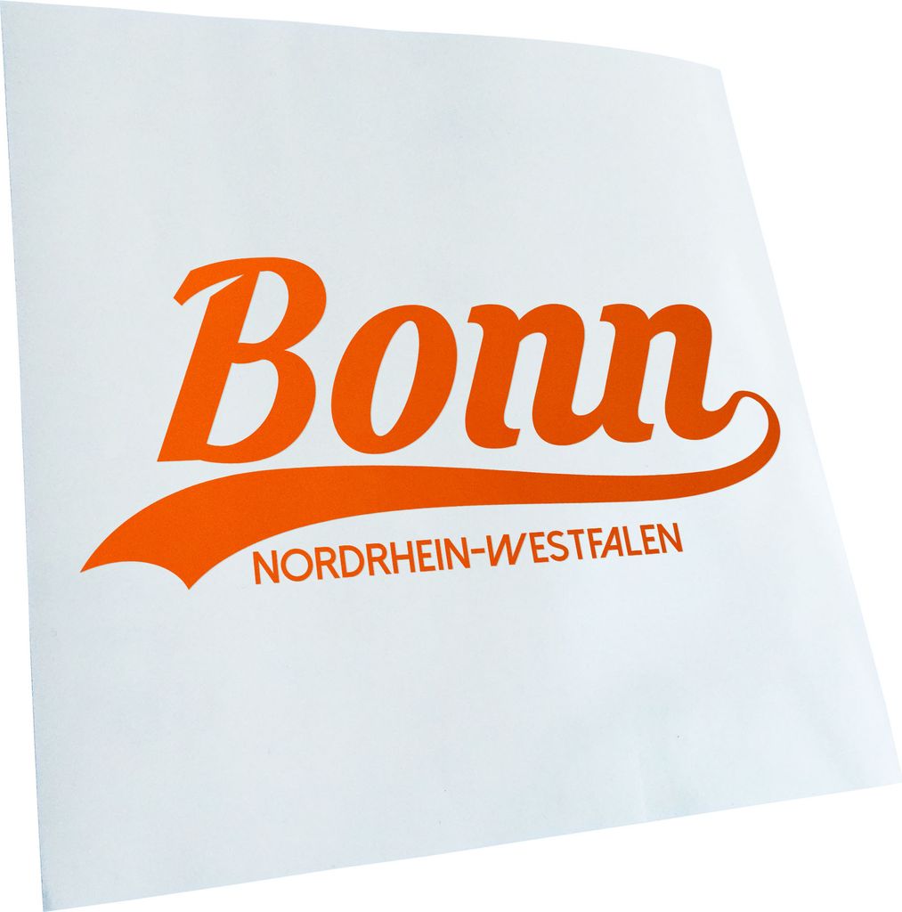 Kiwistar - Autoaufkleber - Bonn Nordrhein-Westfalen - Rot - 20x9cm - Aufkleber für Auto, Laptop, Fahrrad, LKW, Motorrad mehrfarbig JDM Decal Racing