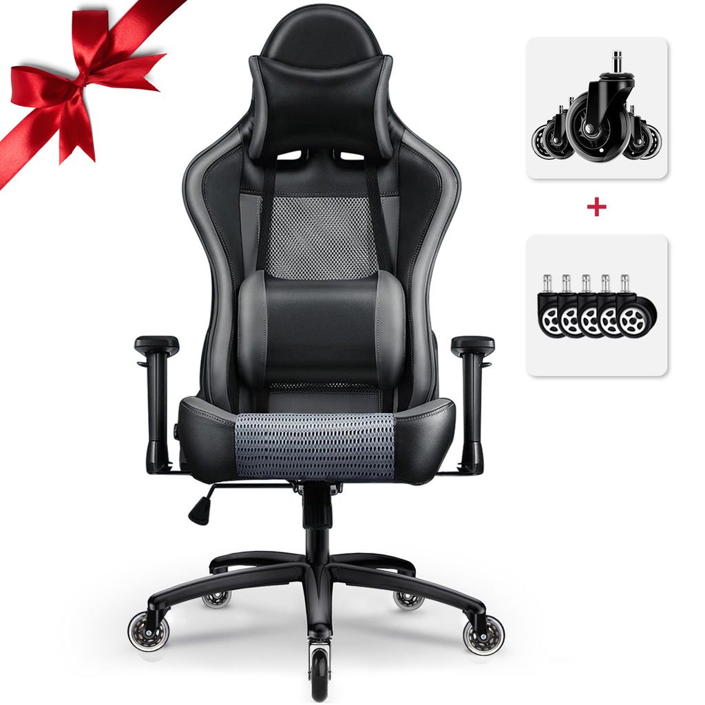 Gamer Stuhl Gaming Sessel Bürostuhl Schreibtischstuhl Drehstuhl Sportsitz 150KG 
