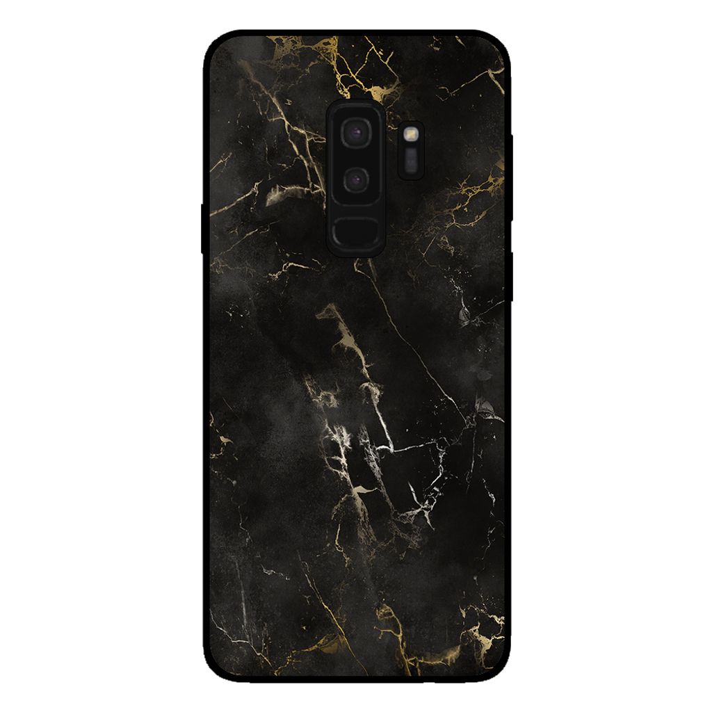 Smartphonica Telefon Fall für Samsung Galaxy S9 Plus mit Marmor Druck - TPU zurück Abdeckung Fall Marmor Design - Schwarz