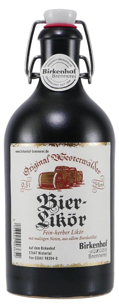 Birkenhof Bier-Likör im Tonkrug Produktbild 