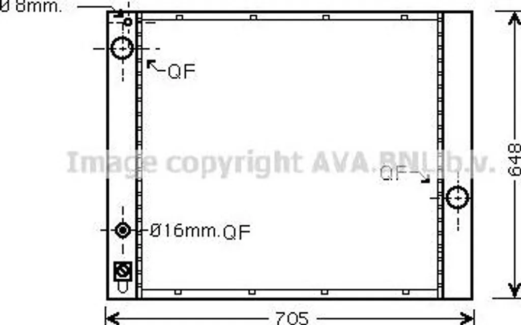 Radiateur de refroidissement eau AVA AUA2166 compatible Range Rover L322