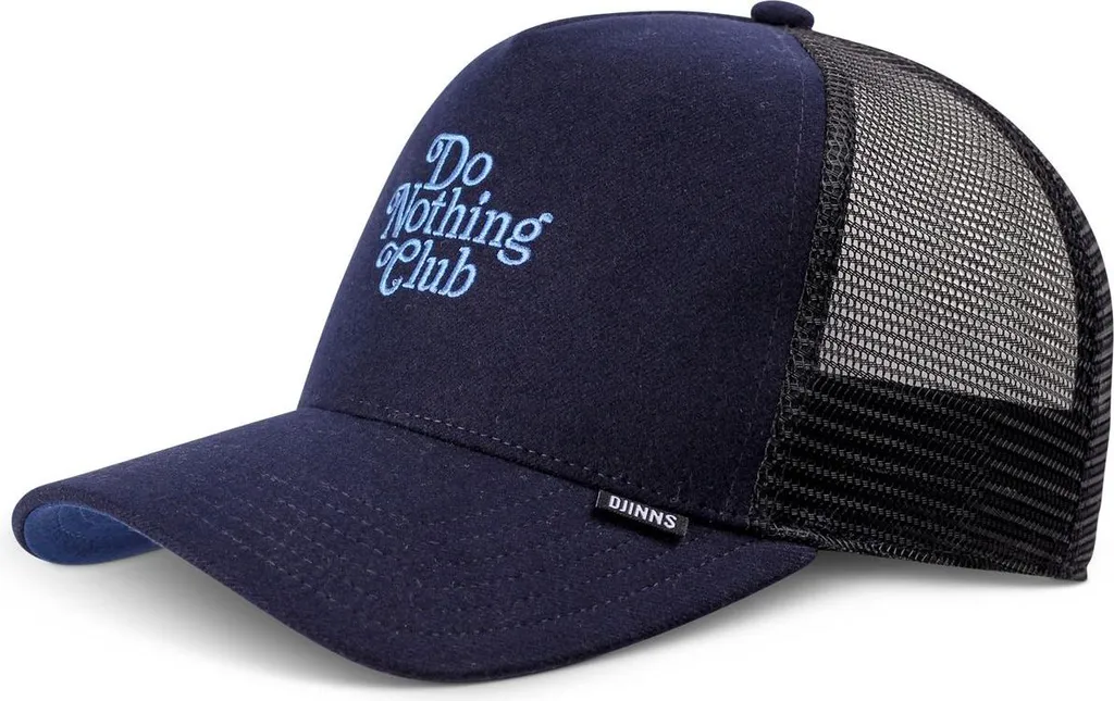 Djinns HFT Trucker Cap DNC en Laine Bleue - Confort et Finition Wooly