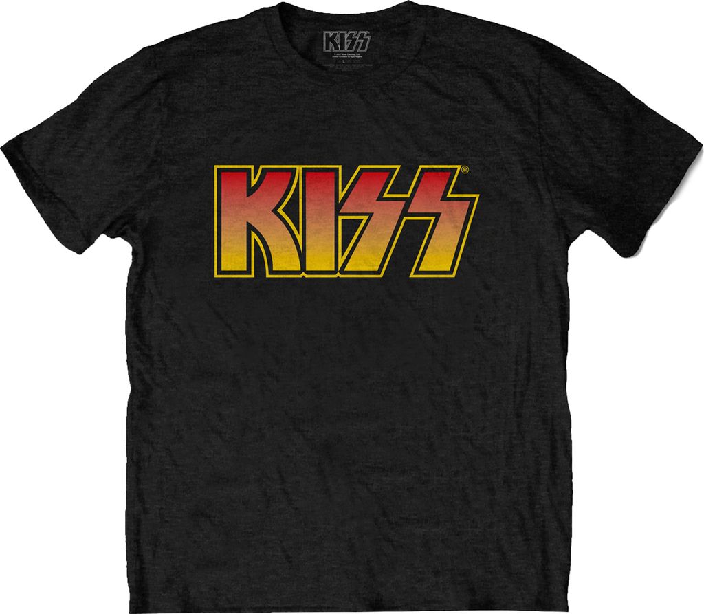 Kiss - "Classic Logo" T-Shirt für Herren/Damen Uni RO6747 (XL) (Schwarz)