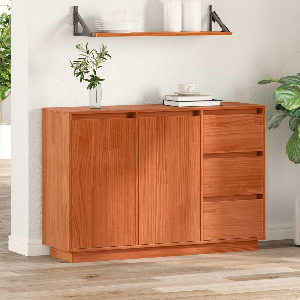 vidaXL Komoda se zásuvkami, hnědá, vzhled dubu, 111 x 34 x Obrázek produktu 