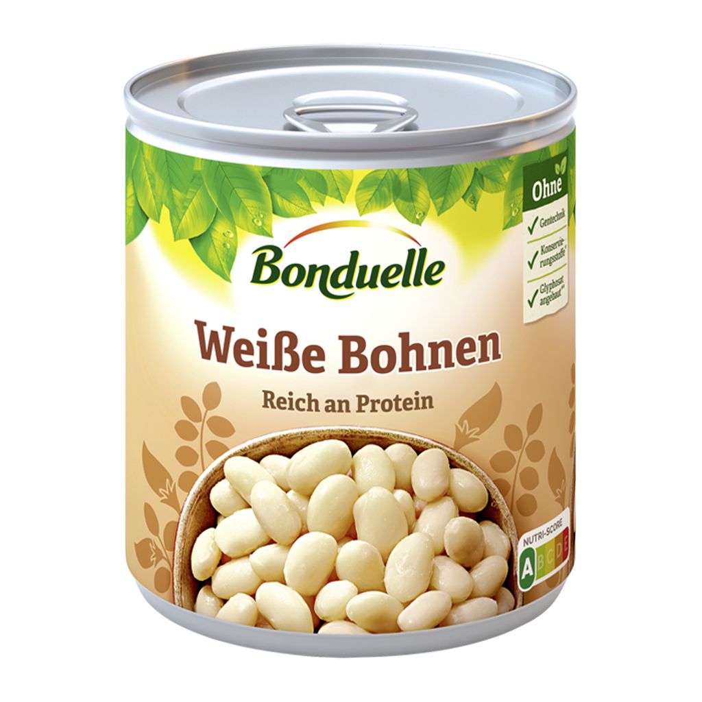A can of Bonduelle white beans.