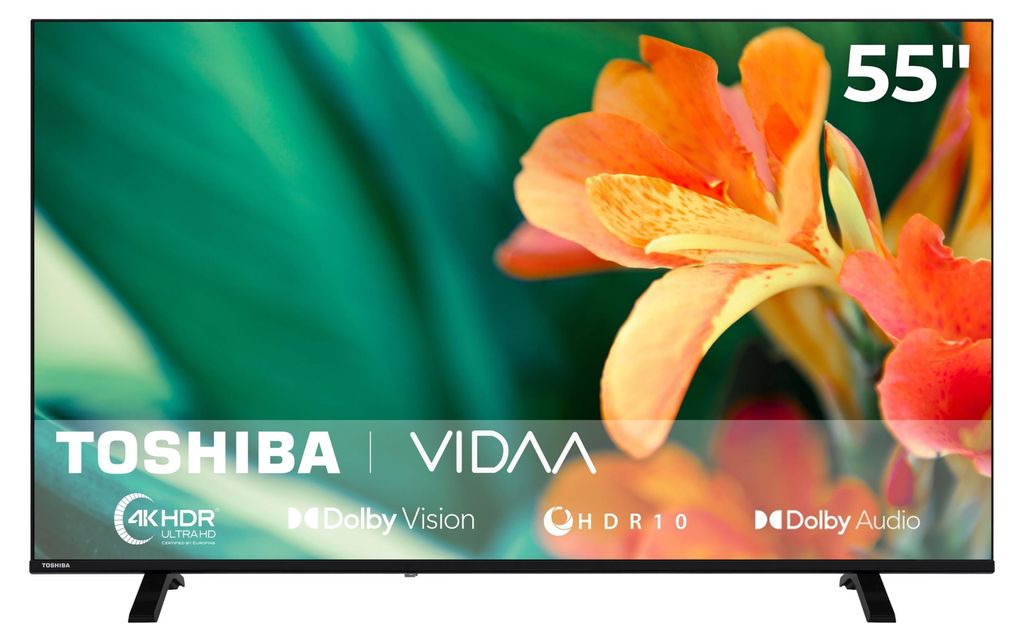 Toshiba 55UV1563DDW 55 Zoll Smart TV VIDAA 4K UHD Fernseher Dolby Vision HDR, Triple-Tuner (2026)