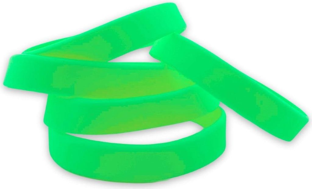 CombiCraft Silikon Einlassbänder - Neongrün - 100 Stück
