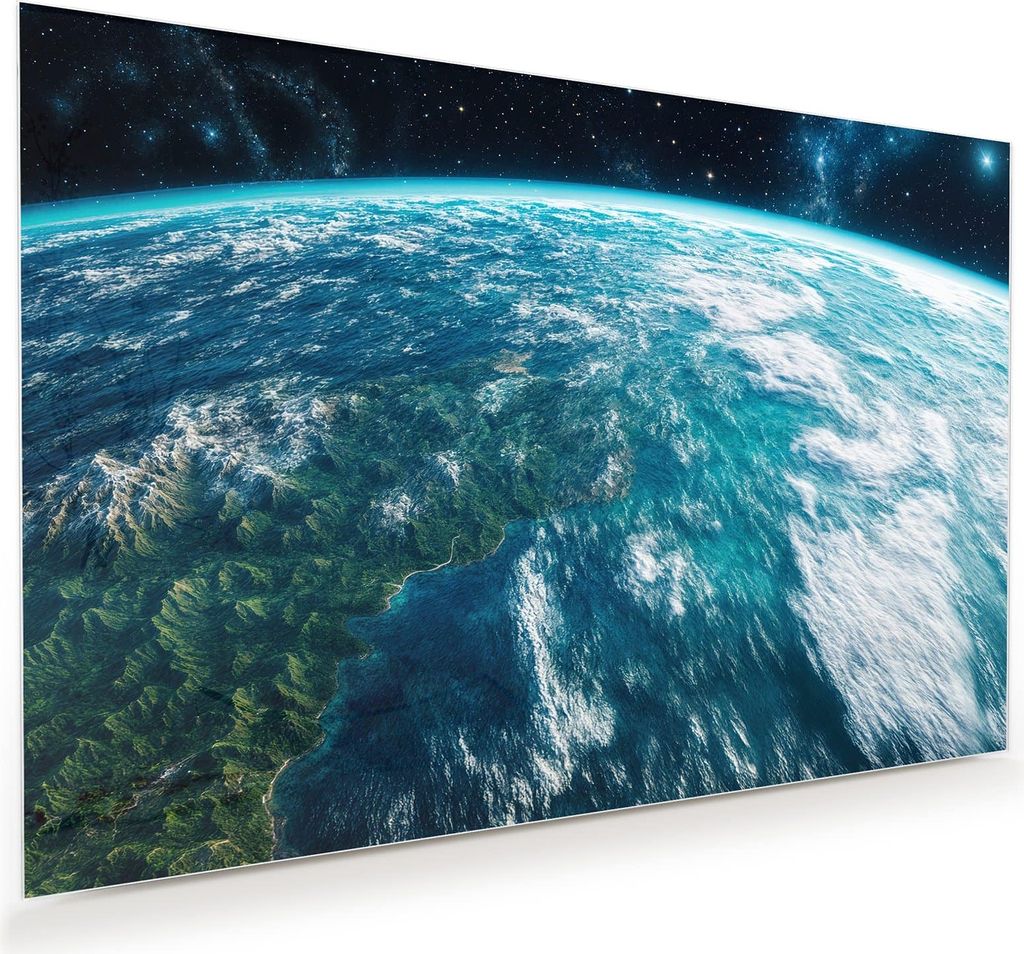 Glasbild 75x50cm in XXL für Wohnzimmer, Schlafzimmer Motiv Wunderschöne Erde