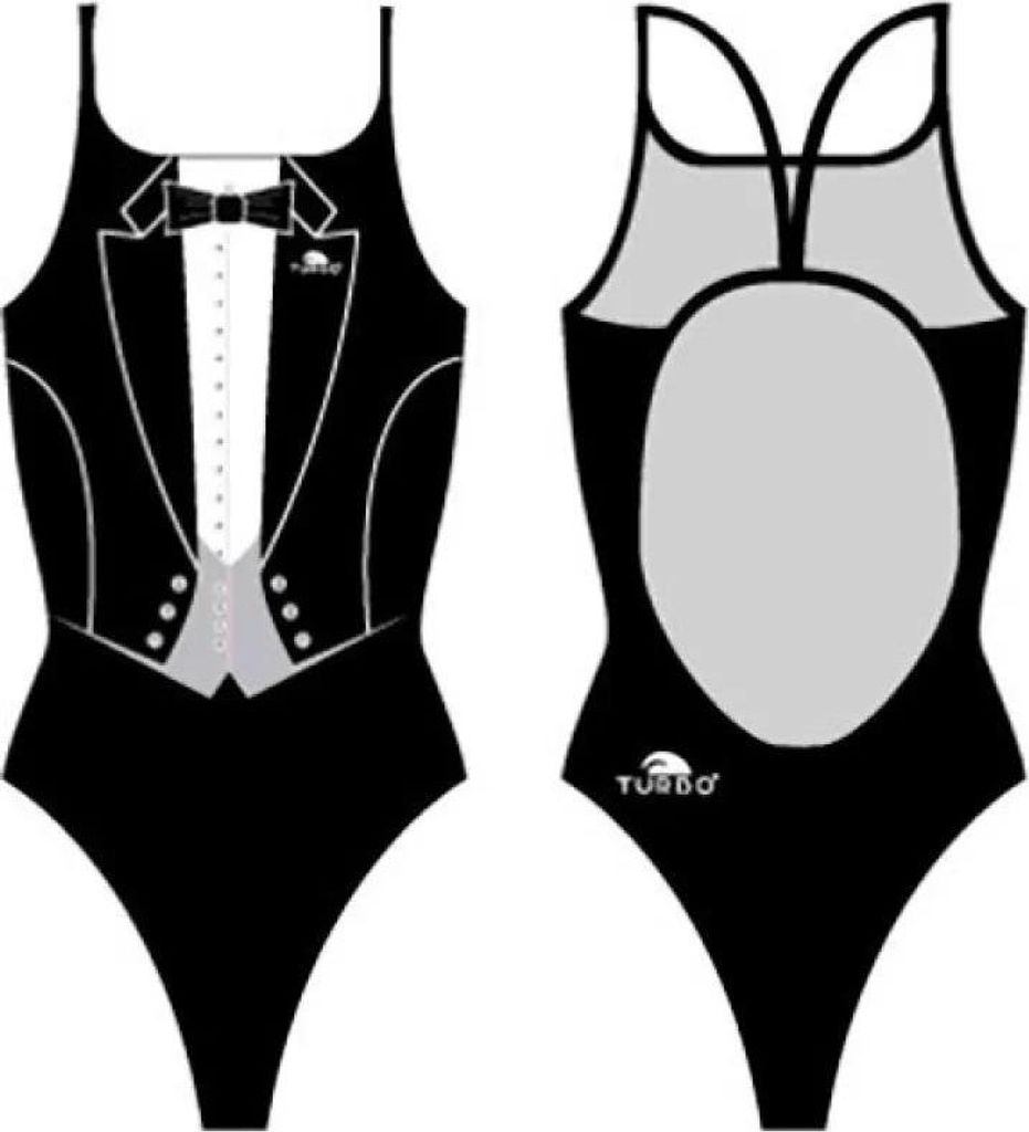 Turbo Smoking 891882 Badeanzug Schwarz 2XL Damen Schwarz 2XL