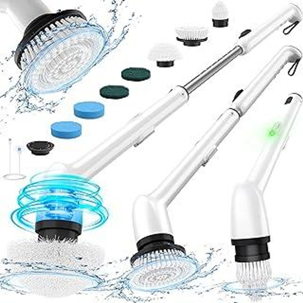 LyriFine Elektrische Reinigungsbürste, Neue Vollkörper-IPX7-Wasserdichte Electric Cleaning Brush, Elektrische Reinigungsbürste Haushalt mit lang...