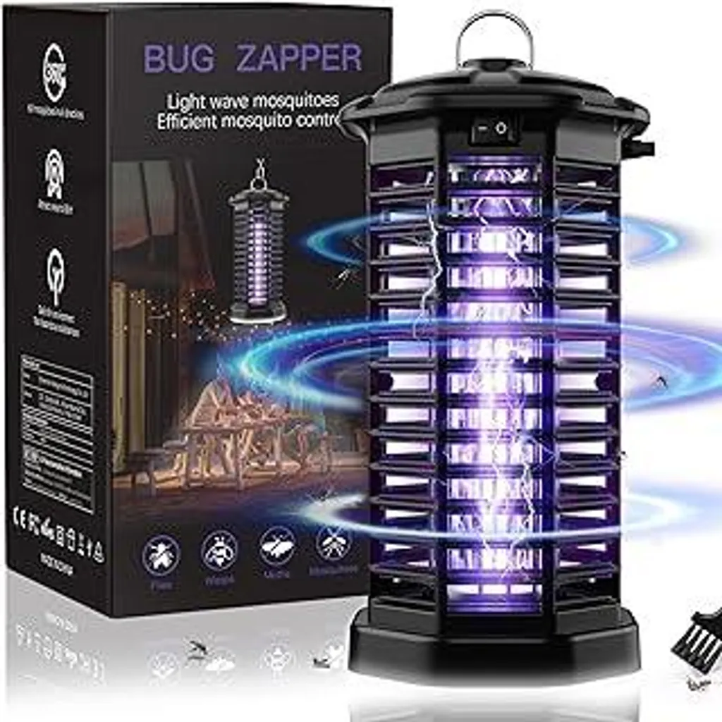 Insetticida elettrico - Trappola per insetti Lampada antizanzare 15W 4200V Insetticida elettrico Non tossico Inodore Efficace per ridurre gli insetti volanti all'interno delle camere da letto e nei giardini