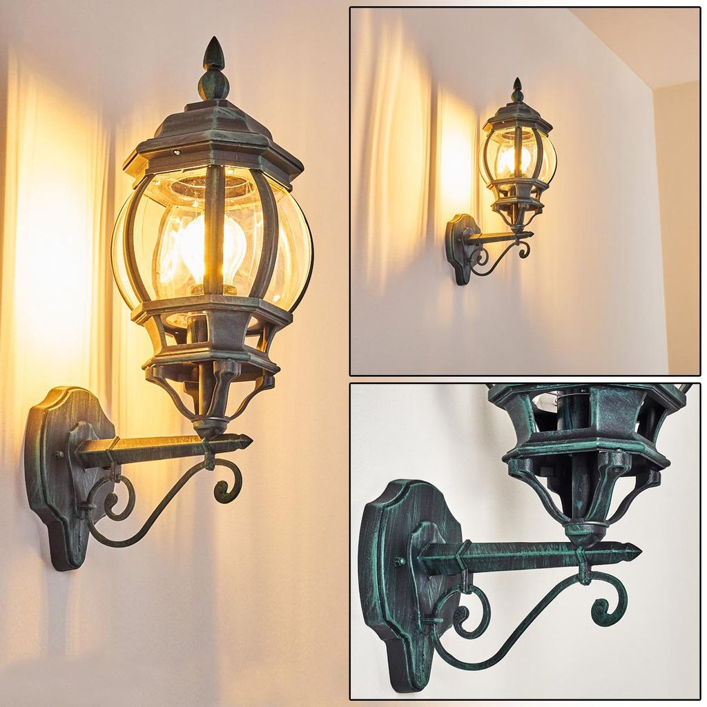 Meyen »Meyen« Außenwandlampe aufwärts in antikem Look Produktbild 