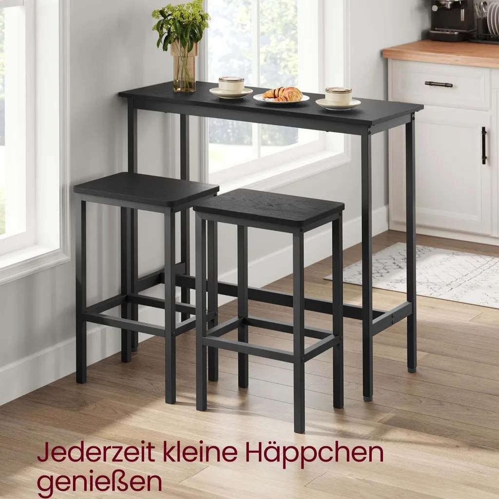 Table de bar compacte et mange-debout pour cuisine étroite 100x40x90 cm