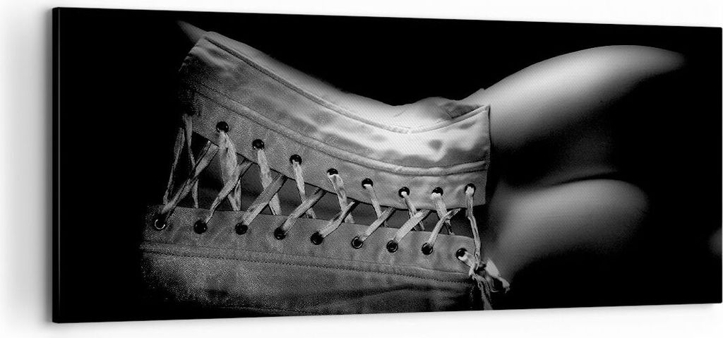 Bild auf Leinwand - Leinwandbild - Weiblicher Körper Leder Korsett Frau - 100x40cm - Wand Bild - Wanddeko - Leinwanddruck - Bilder - Kunstdruck - ...