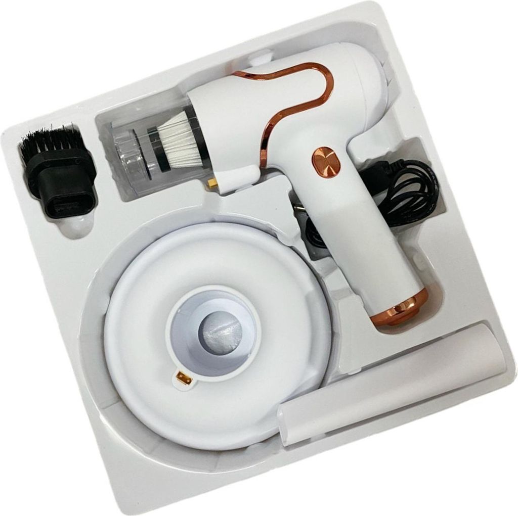 Milbenstaubsauger Tragbarer Schnurloser Leichter Handstaubsauger Staubmilbenreiniger für Haus Matratze Auto Weiß