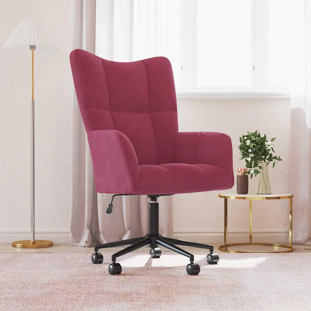 Offerta Poltrona Relax vidaXL Velluto Rosso Vino - Prezzo Imbattibile