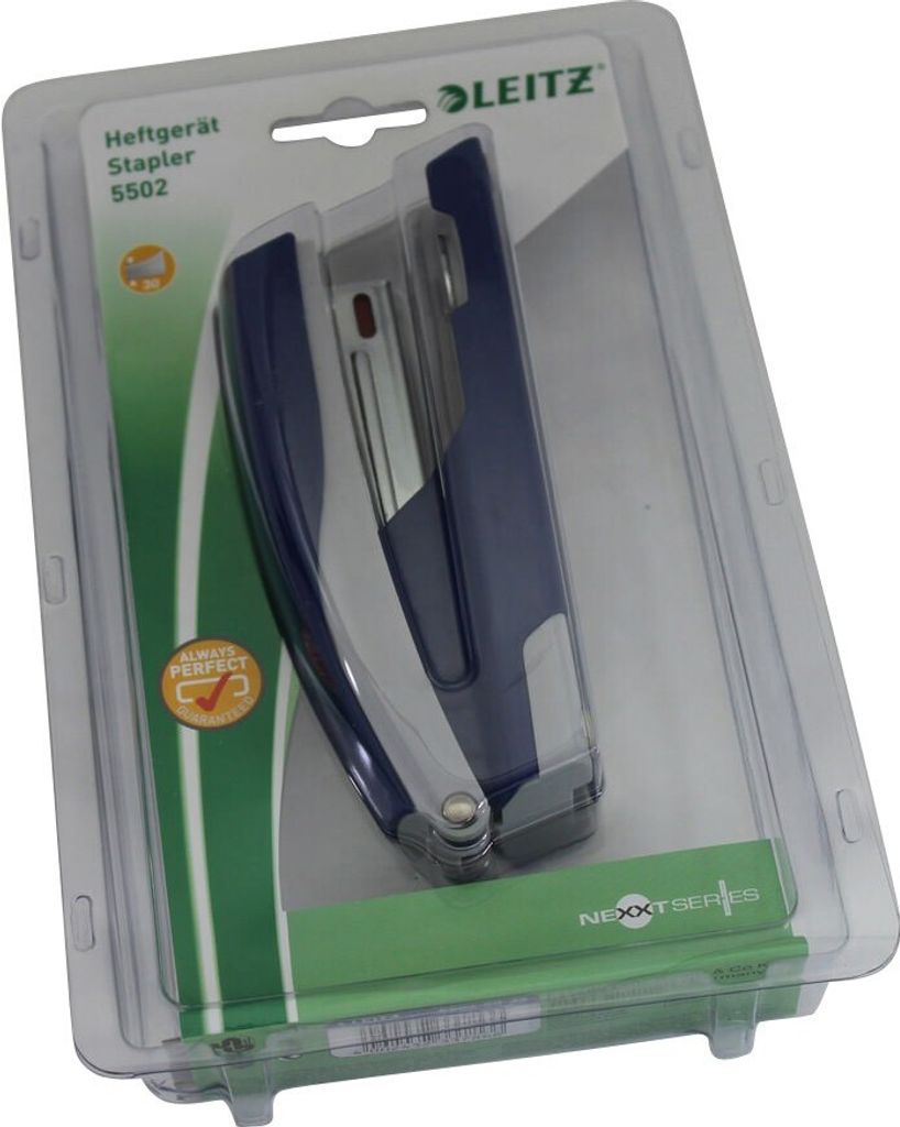 Leitz NeXXt Büroheftgerät für 30 Blatt – Robuster Tacker in Blau